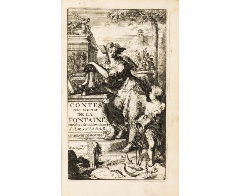 La Fontaine, Jean de.Contes et nouvelles en vers. Nouvelle edition enrichie de tailles-douces. 2 Teile in 1 Band. Mit gest. F