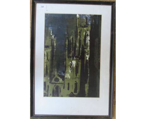 Circle of John Piper, screen print, cathedral exterior, 18ins x 12.5ins&nbsp;
