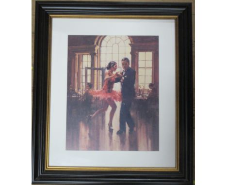 Raymond Leech, colour print, Dance to the Music, 19ins x 15ins