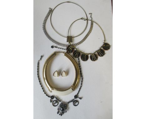 A Christian Dior necklace, together with earrings and a collection of other necklaces