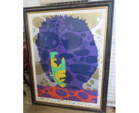 Larry Smart, limited edition signed print of Bob Dylan, 'Liquid Light',1965,&nbsp; &nbsp;48ins x 36ins&nbsp;