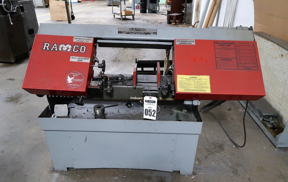 Ramco Horizontal Band Saw Model Rs90P, S/N 10866