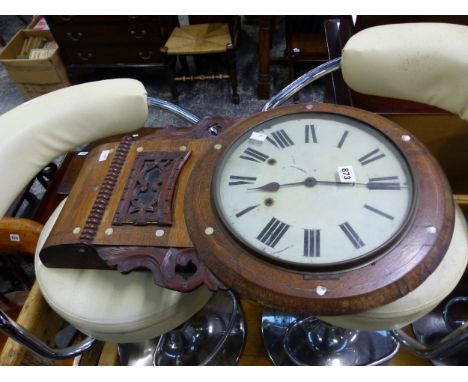 A VICTORIAN DROP DIAL WALL CLOCK