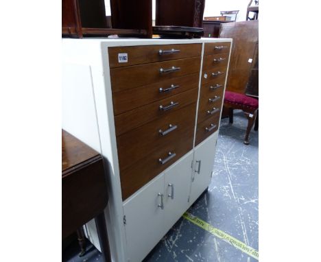 A VINTAGE MEDICAL/DENTAL CABINET. H 82 W 103 D 34cms 