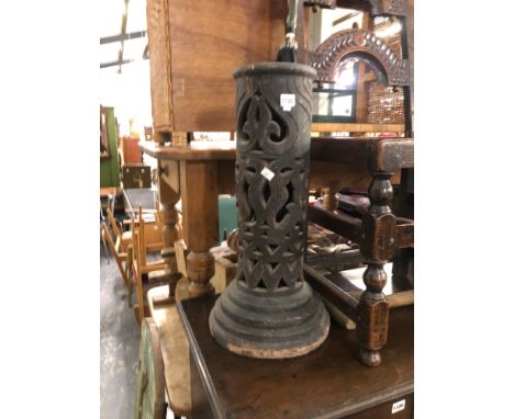 A VINTAGE POTTERY STICK STAND 