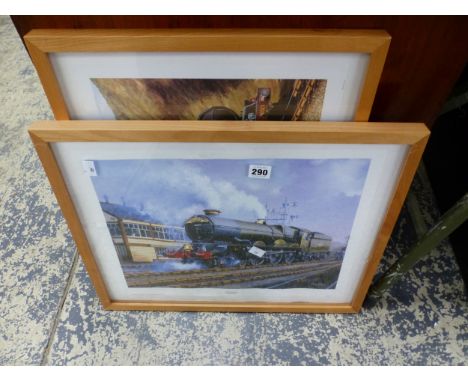 TWO STEAM ENGINE PRINTS 