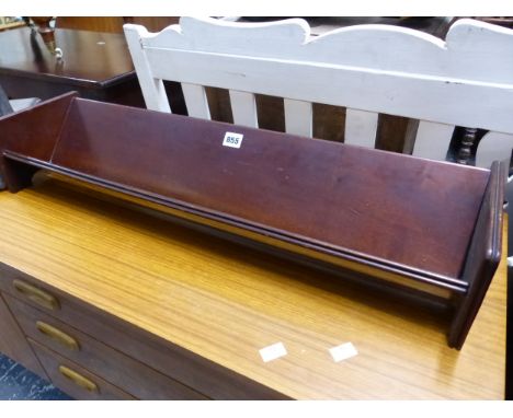 A MAHOGANY BOOK TROUGH