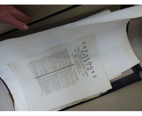 A FOLDER OF VARIOUS VINTAGE BOOK PAGES AND COLOURED PAPER