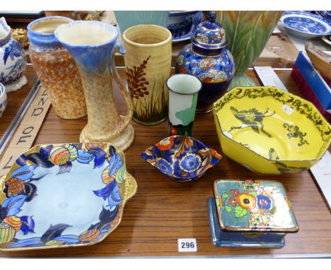 DECORATIVE MID CENTURY VASES AND DECORATIVE WARES INCLUDING RADFORD, BURSLEY WARE, BESWICK, WOOD AND SONS ETC