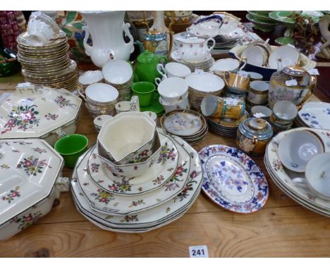 A DOULTON PART DINNER SERVICE, ROYAL STAFFORD TEA WARES ETC 