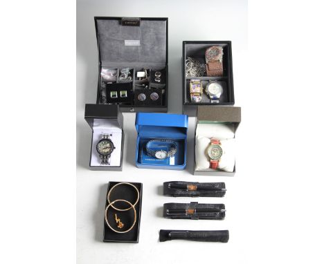A lot to include thirteen pairs of gemstone set cufflinks, a set of hallmarked silver cufflinks, three other sets of cufflink