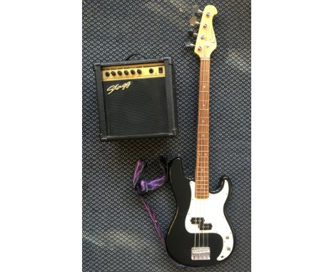 A Cougar Guitar Co. electric guitar, with strap, together with a Stagg GA-15 amplifier.
