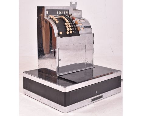 National Cash Register - Model No. 1934 - A vintage mid 20th century chrome metal National Cash Register, Ohio, USA. The regi