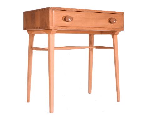 Lucian Ercolani for Ercol - Windsor Model 437 - a retro mid-century blonde beech and elm desk / hall table / side table. The 