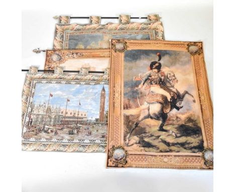 A tapestry wall hanging, 150 x 104cm , together with three others (4)