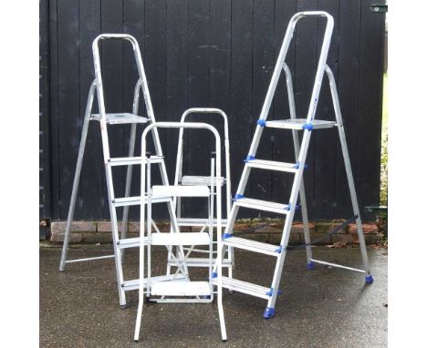 An aluminium step ladder, together with three others (4)