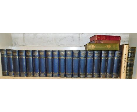 A group of Dickens and other books, to include The Charles Dickens Library volumes 1-18, a Folio Society Dickens London, a Pi