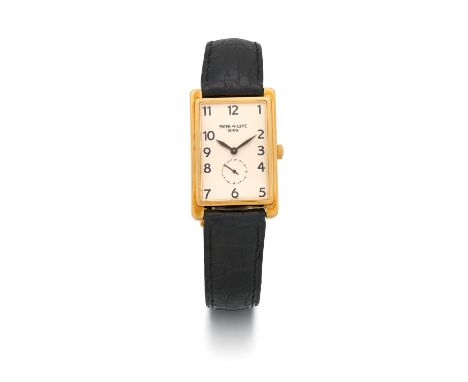 PATEK PHILIPPEGondolo. Herkunft: Schweiz, Genf. Datierung: 1993. Werk: Handaufzug, Cal. 215. Gehäuse/Armband: 750/- Gelbgold,