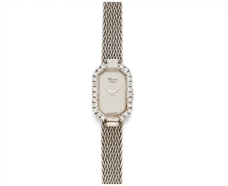 CHOPARDSchmuckuhr. Herkunft: Schweiz, Genf. Datierung: 1979. Werk: Handaufzug, Cal. 664. Gehäuse/Armband: 750/- Weißgold, bes