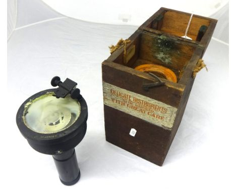 A WW II hand bearing compass in original box