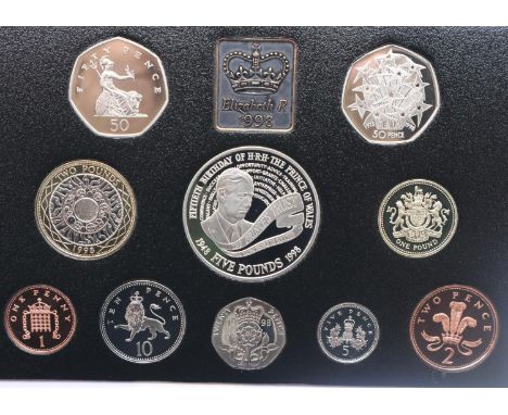 1998 Deluxe Proof Coin Set, boxed with certificate. P&amp;P Group 1 (£14+VAT for the first lot and £1+VAT for subsequent lots