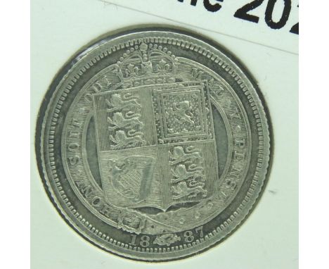 1887 sixpence of Queen Victoria. P&amp;P Group 1 (£14+VAT for the first lot and £1+VAT for subsequent lots) 