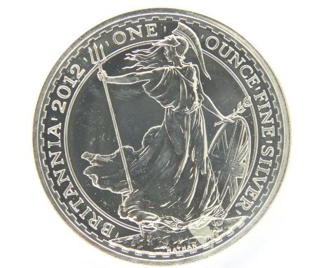 Silver bullion 2012 Britannia two pounds. P&amp;P Group 1 (£14+VAT for the first lot and £1+VAT for subsequent lots) 