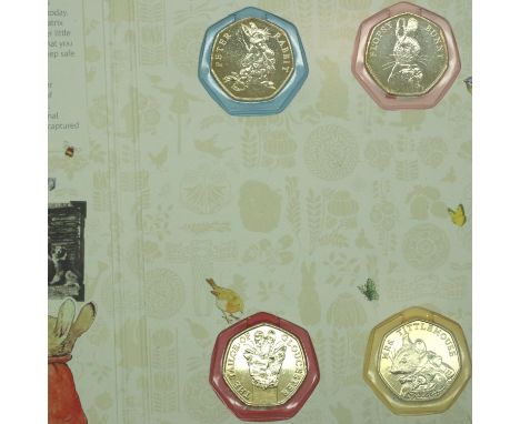 2018 Royal Mint Beatrix Potter 50p set. P&amp;P Group 1 (£14+VAT for the first lot and £1+VAT for subsequent lots) 