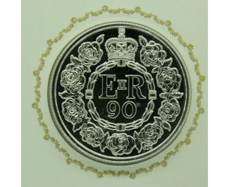 Silver bullion: 2016 £20 coin, 90th Birthday of Queen Elizabeth II, unopened. P&amp;P Group 1 (£14+VAT for the first lot and 