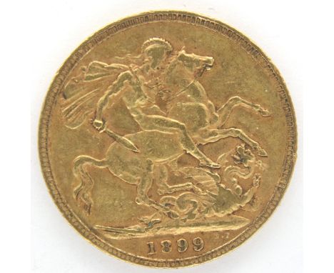 1899 full sovereign of Queen Victoria. P&amp;P Group 1 (£14+VAT for the first lot and £1+VAT for subsequent lots) 