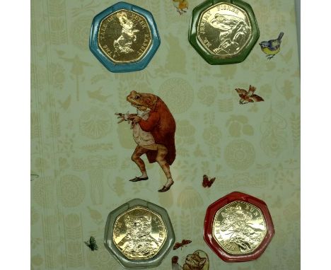 2018 Royal Mint Beatrix Potter 50p set. P&amp;P Group 1 (£14+VAT for the first lot and £1+VAT for subsequent lots) 