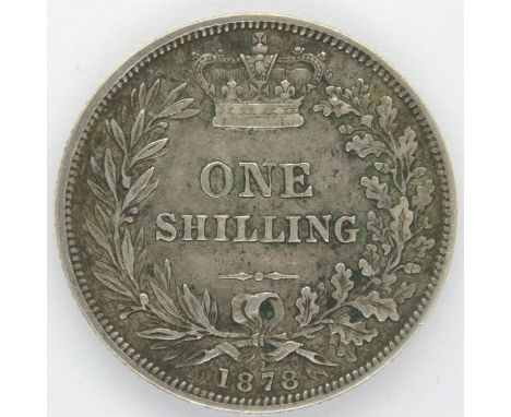 1878 silver shilling of Queen Victoria. P&amp;P Group 1 (£14+VAT for the first lot and £1+VAT for subsequent lots) 