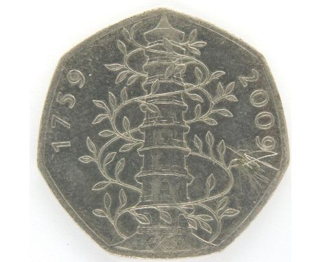 2009 Kew Gardens 50 pence. P&amp;P Group 1 (£14+VAT for the first lot and £1+VAT for subsequent lots) 