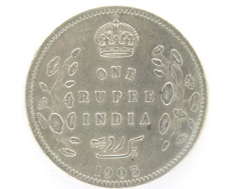 1903 Colonial India silver rupee of Edward VII. P&amp;P Group 1 (£14+VAT for the first lot and £1+VAT for subsequent lots) 