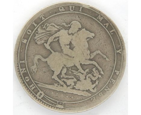 1819 silver crown of George III, LIX edge. P&amp;P Group 1 (£14+VAT for the first lot and £1+VAT for subsequent lots) 