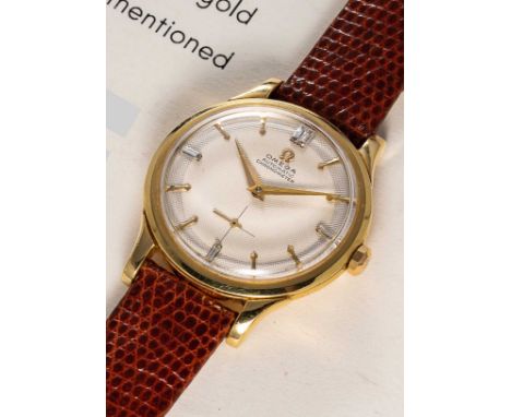 A RARE GENTLEMAN'S 18K SOLID YELLOW GOLD OMEGA "CENTENARY" AUTOMATIC CHRONOMETER WRIST WATCHDATED 1948, REF. OT 2500 TWO TONE