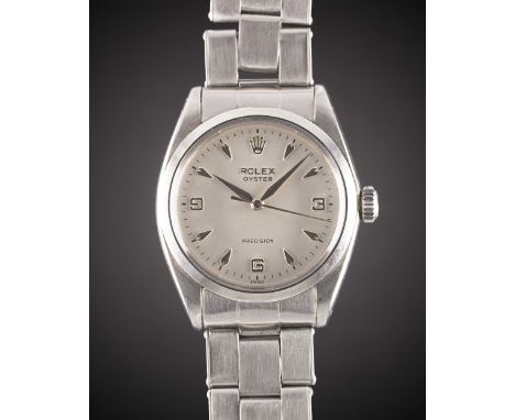 A GENTLEMAN'S STAINLESS STEEL ROLEX OYSTER PRECISION BRACELET WATCHCIRCA 1963, REF. 6426 WITH 3-6-9 "EXPLORER" DIALMovement: 