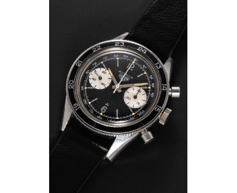 A VERY RARE GENTLEMAN'S STAINLESS STEEL HEUER AUTAVIA CHRONOGRAPH WRIST WATCHCIRCA 1968, REF. 3646 WITH TACHYMETRE DIAL & 24 