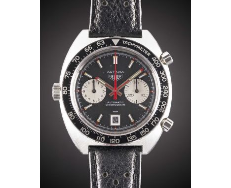 A GENTLEMAN'S STAINLESS STEEL HEUER "VICEROY" AUTAVIA CHRONOGRAPH WRIST WATCHCIRCA 1970s, REF. 1163V WITH TAG HEUER SERVICE I