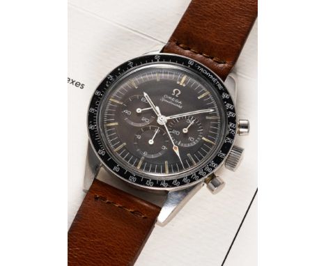 A RARE GENTLEMAN'S STAINLESS STEEL OMEGA SPEEDMASTER "ED WHITE" CHRONOGRAPH WRIST WATCHDATED 1967, REF. ST 105.003-65 WITH BR