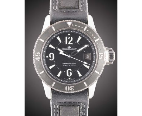 A GENTLEMAN'S STAINLESS STEEL JAEGER LECOULTRE MASTER COMPRESSOR DIVING AUTOMATIC WRIST WATCHCIRCA 2013, REF. 162.8.37 U.S. N