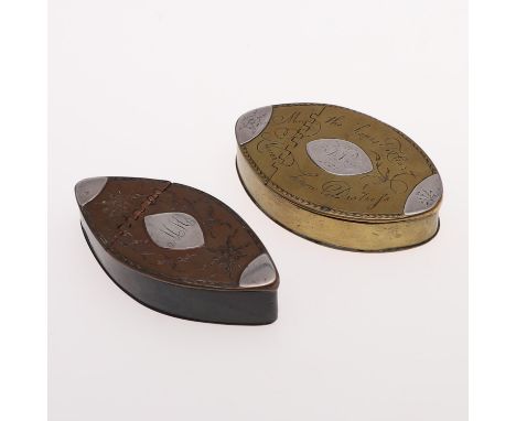 navette form, the cover inscribed "MAY THE HOMES AT HEART NEVER KNOW DISTRESS", initialled, the base engraved with a galleon 