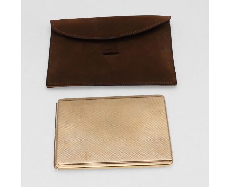 rectangular, with engine-turned decoration and a slide opening, inscribed, by William Neale & Son Ltd, Birmingham 1934; 4.5" 