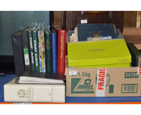 VARIOUS ALBUMS OF STAMPS, COINS, FIRST DAY COVERS, LOOSE STAMPS ETC     