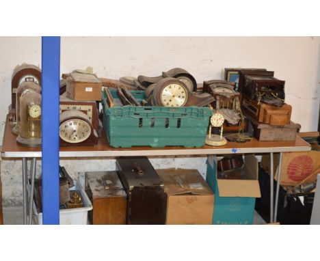 LARGE QUANTITY OF VARIOUS CLOCK PARTS, WORKINGS, CASES ETC     