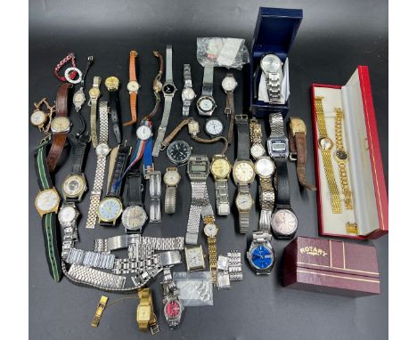 A large quantity of vintage wristwatches to include Lord Drexel, Rocal, Siro etc. 