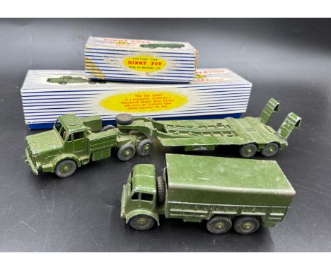 Two Dinky Military boxed toys to include 660 Tank Transporter and 622 10-Ton Army Truck. 