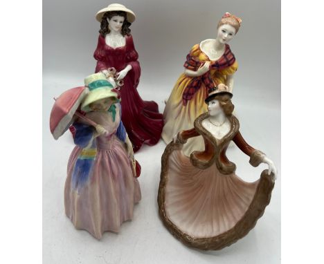 Ceramic ladies to include Royal Doulton Fiona, HN3748, Royal Doulton Miss Demure HN1402, Royal Worcester Mary and Coalport Fo