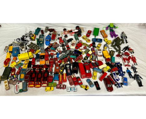 A large quantity of diecast toys to include mostly Corgi and Matchbox vehicles, some Dinky, Tonka, Matchbox etc. To include L