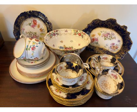 A quantity of decorative ceramics to include Hammersley, Dresden Sprays bowl, 24.5cm diameter, Royal Worcester Astley part te